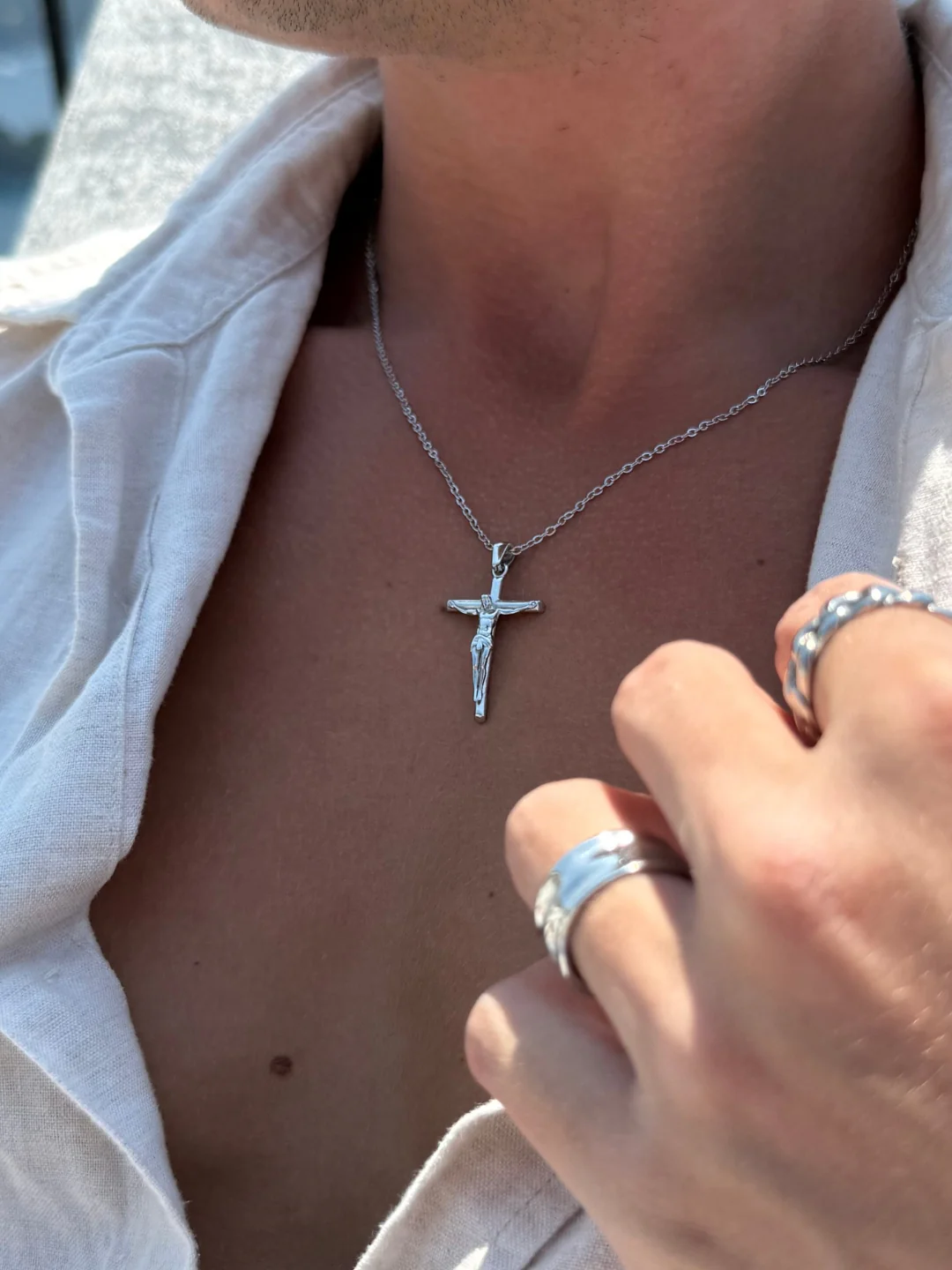 CHRISTIAN CHAIN SET | Silver - Image 7