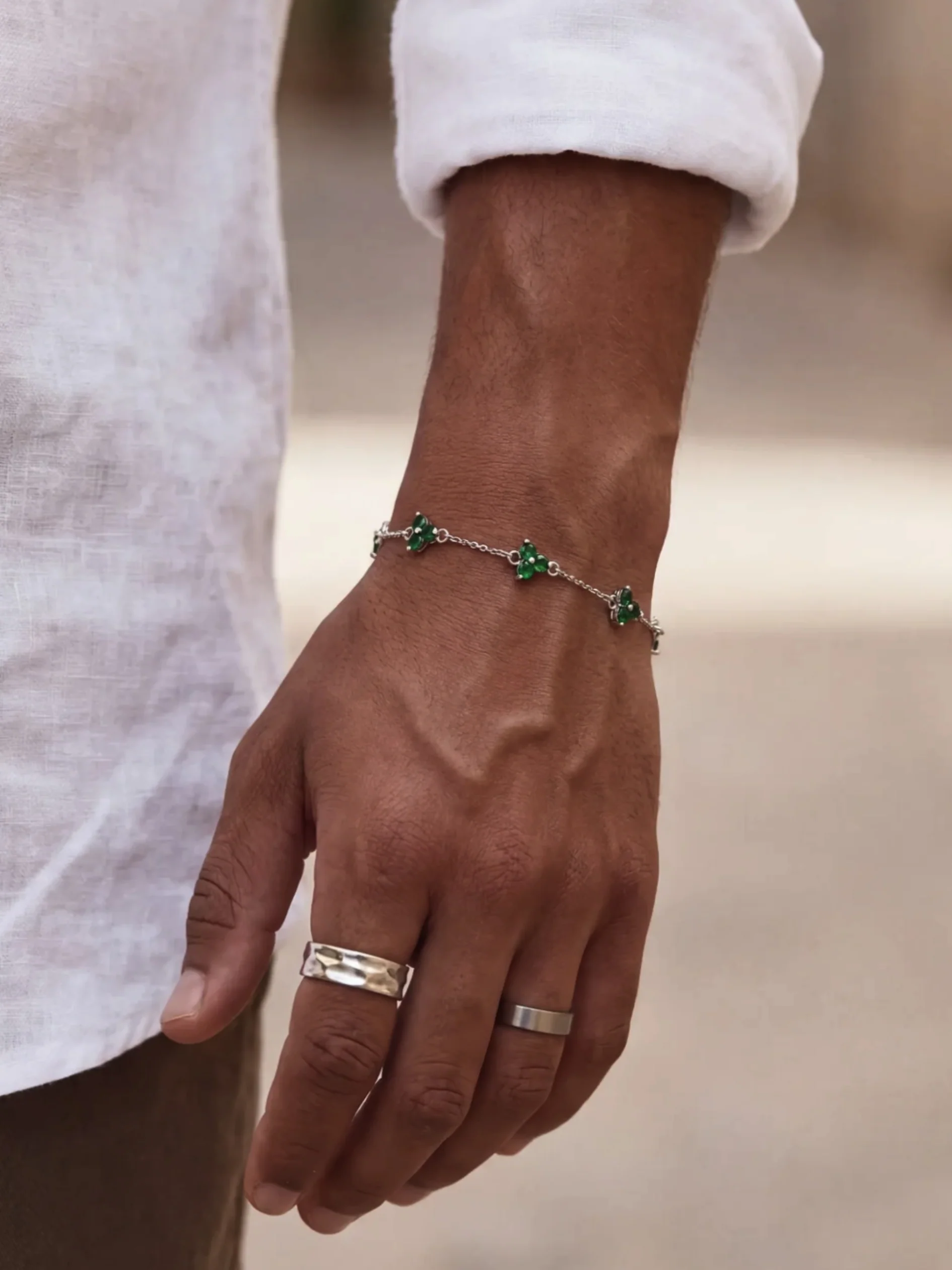 CLOVER BRACELET SET | Silver - Image 4