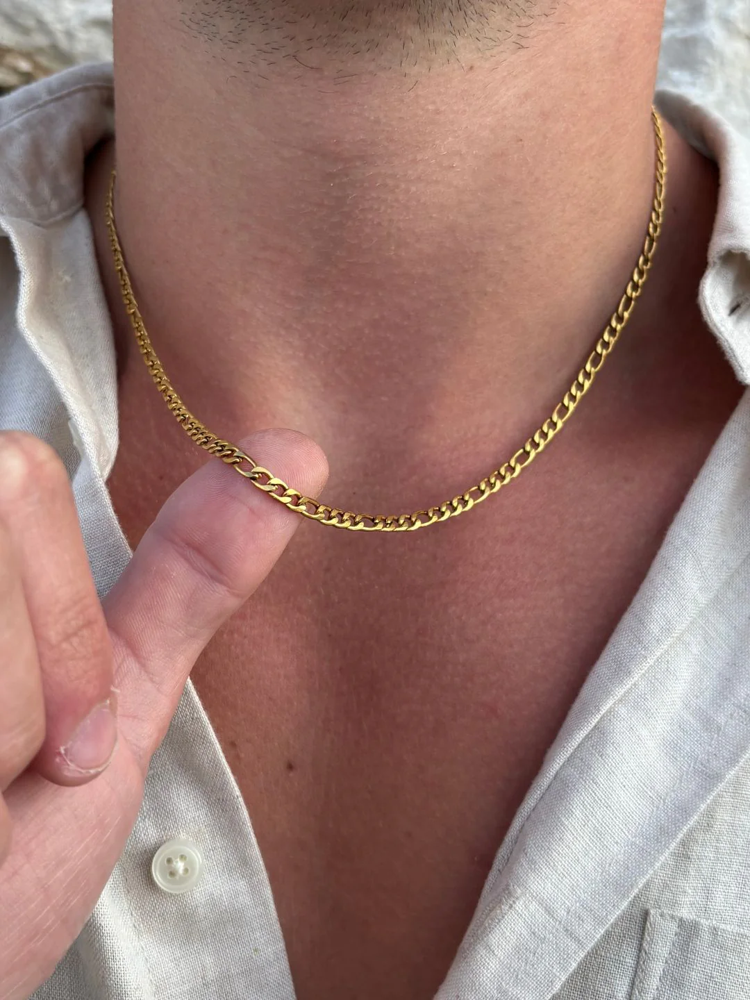 FIGARO CHAIN 3MM | 18K Gold - Image 6