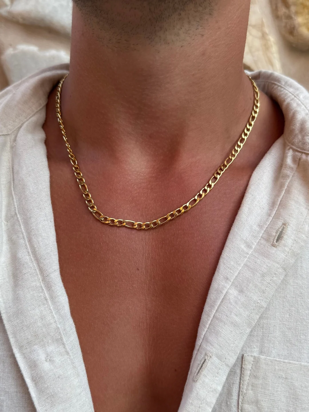 FIGARO CHAIN 5MM | 18K Gold - Image 2