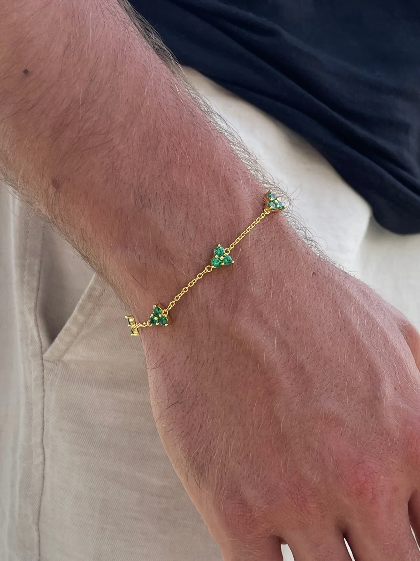 GREEN CLOVER BRACELET | 18K Gold - Image 8