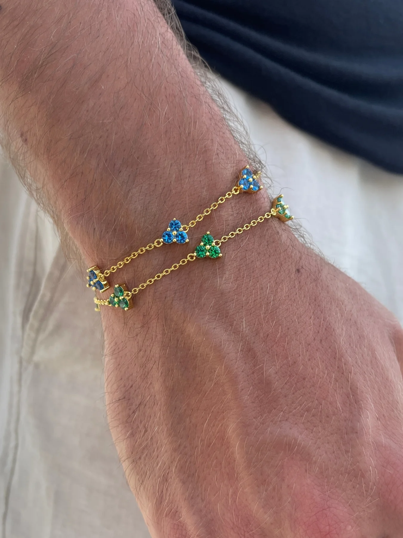 GREEN CLOVER BRACELET | 18K Gold - Image 9