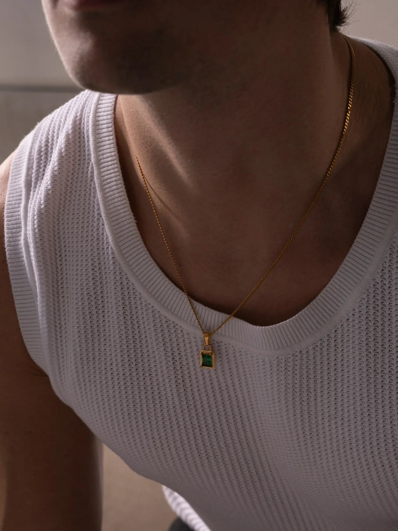 GREEN GEMSTONE CHAIN | 18K Gold - Image 6