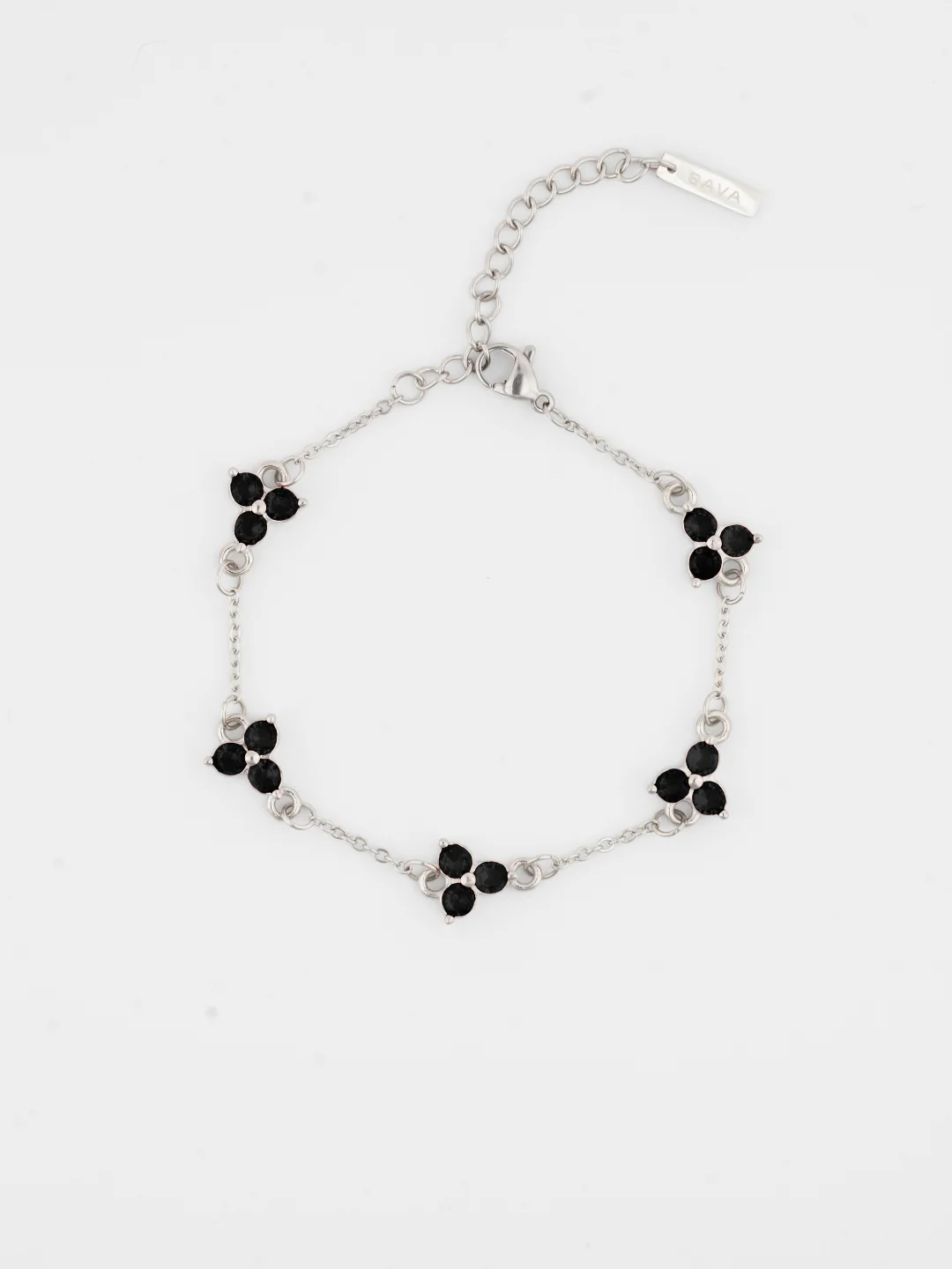 MIDNIGHT CLOVER BRACELET | Silver