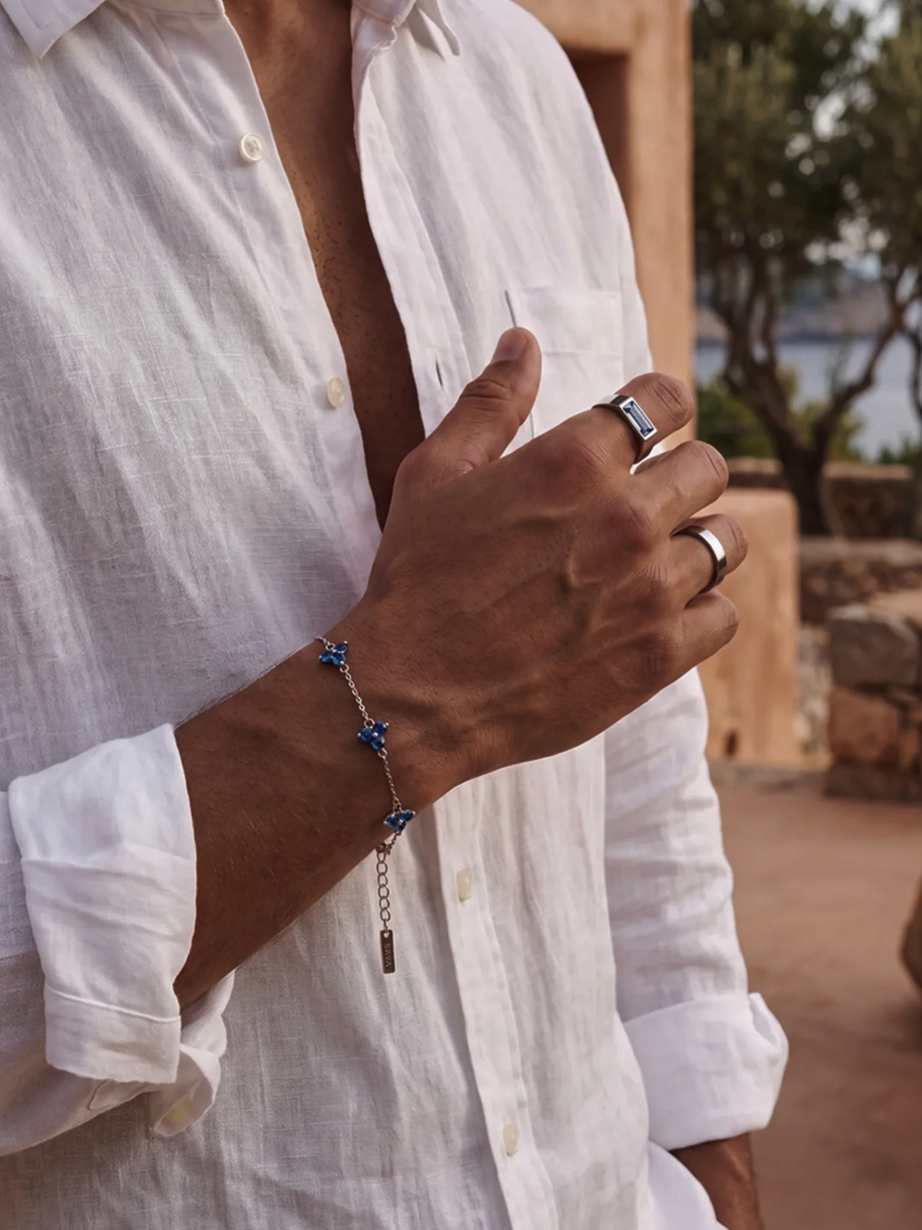 OCEAN CLOVER BRACELET | Silver - Image 6