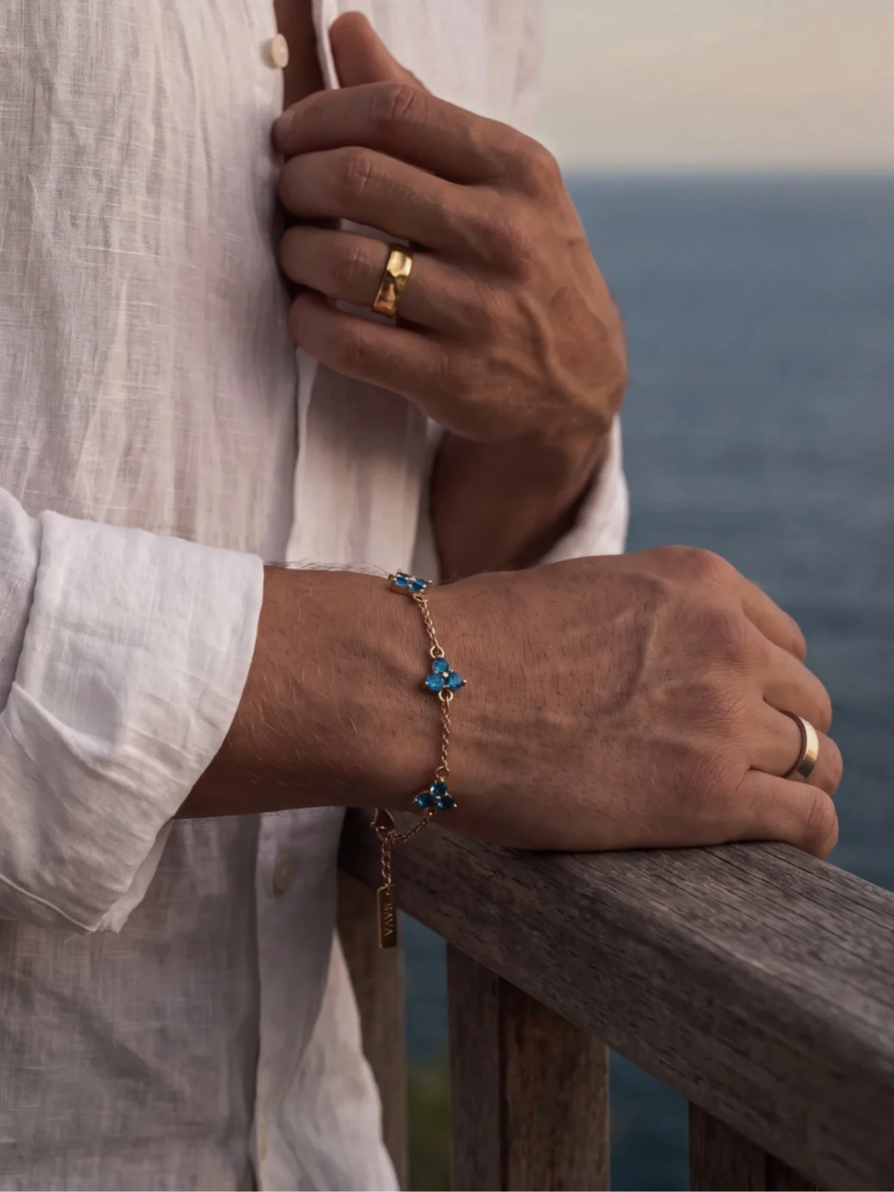 OCEAN CLOVER BRACELET | 18K Gold - Image 4