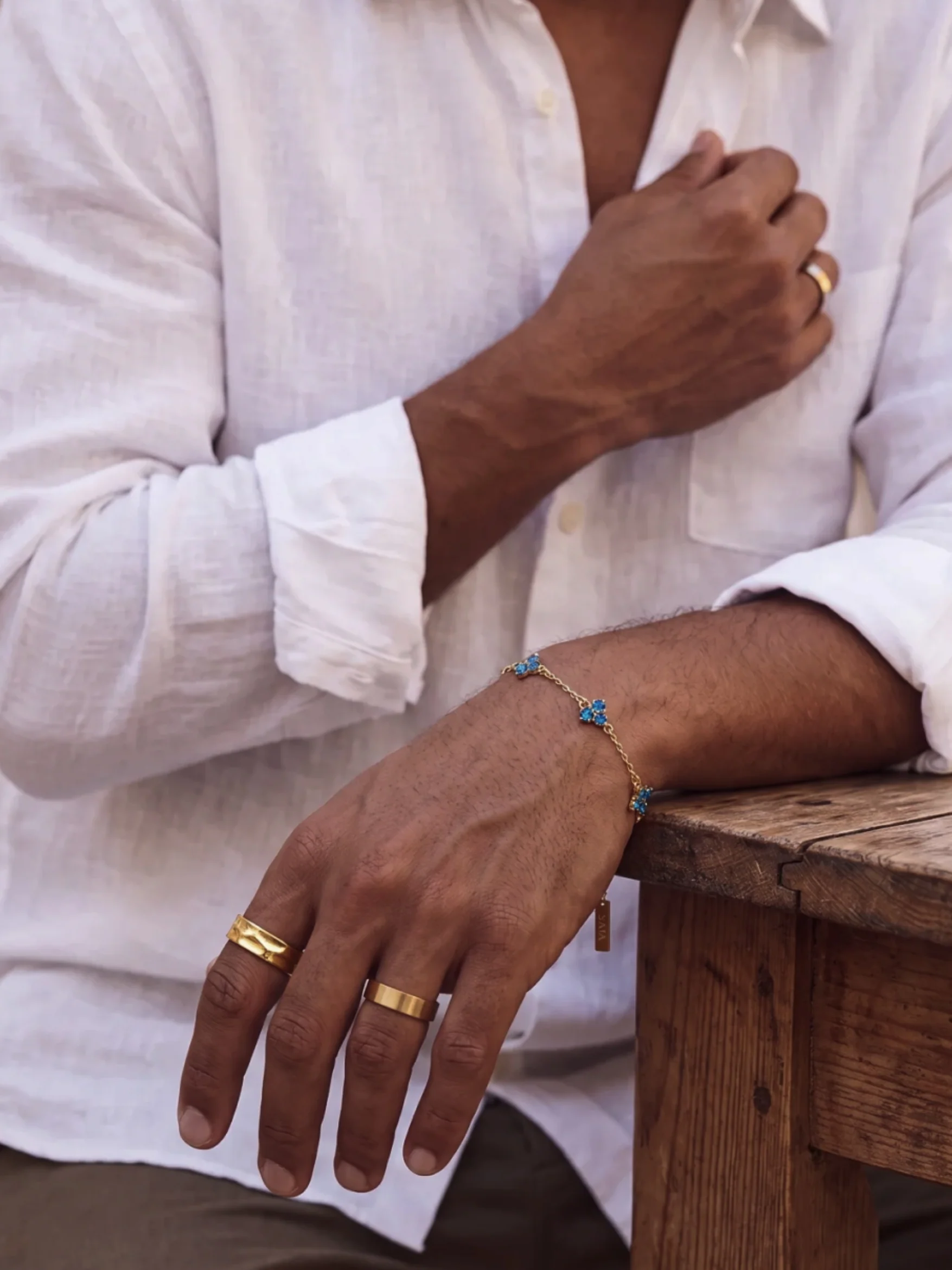 OCEAN CLOVER BRACELET | 18K Gold - Image 8