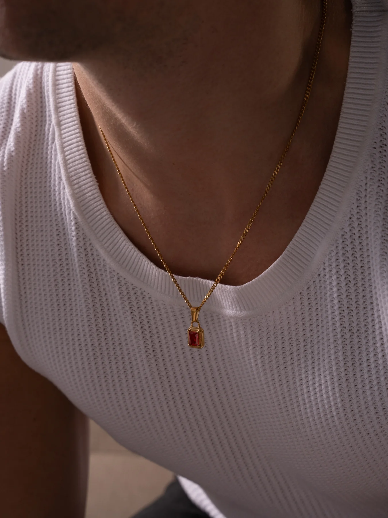RED GEMSTONE CHAIN | 18K Gold - Image 6