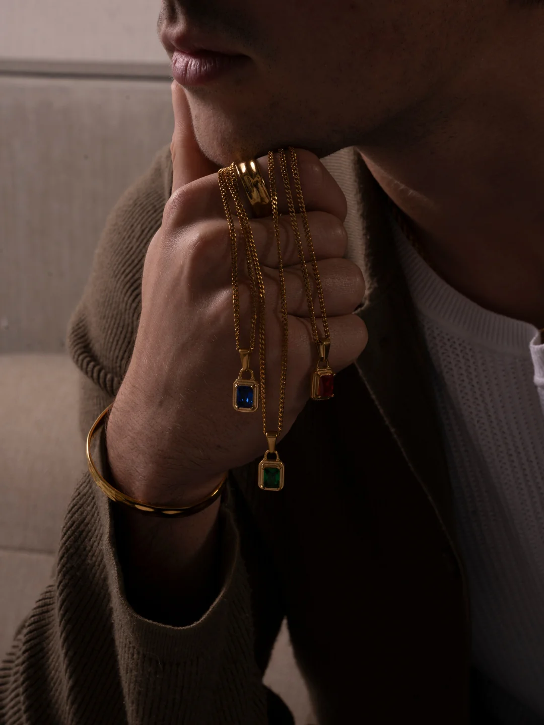 RED GEMSTONE CHAIN | 18K Gold - Image 9
