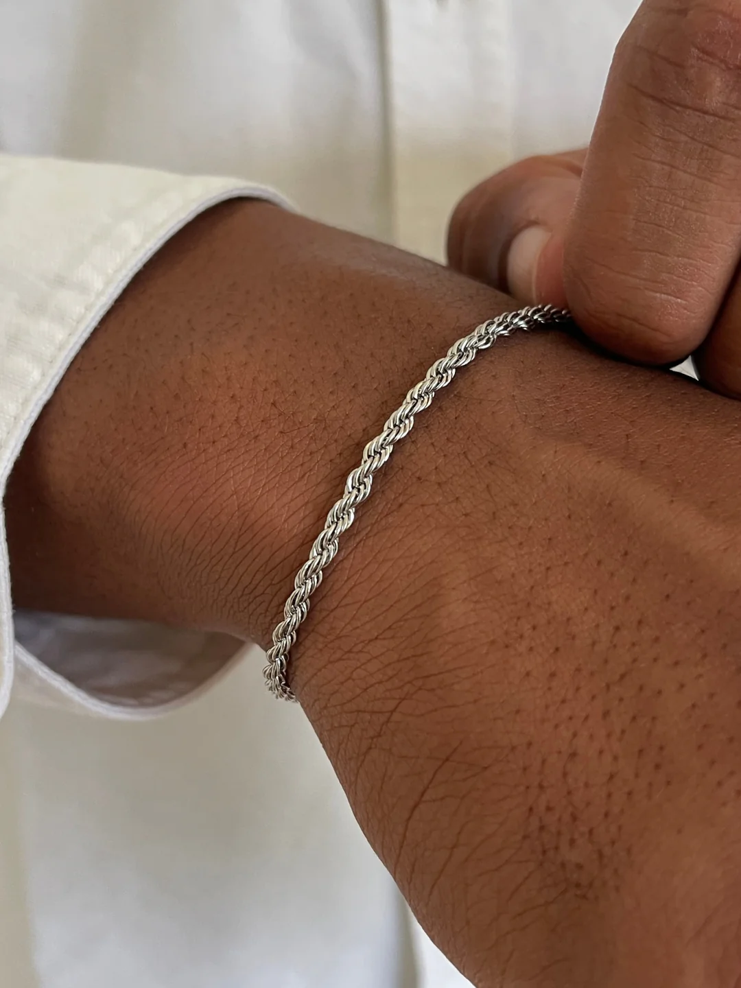 ROPE BRACELET 3MM | Silver - Image 7