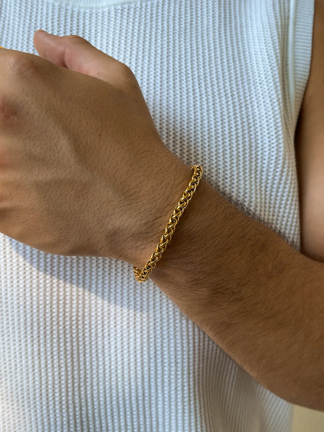 WHEAT BRACELET 5MM | 18K Gold - Image 4